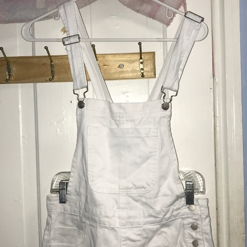 Forever 21 White denim jumpsuit
